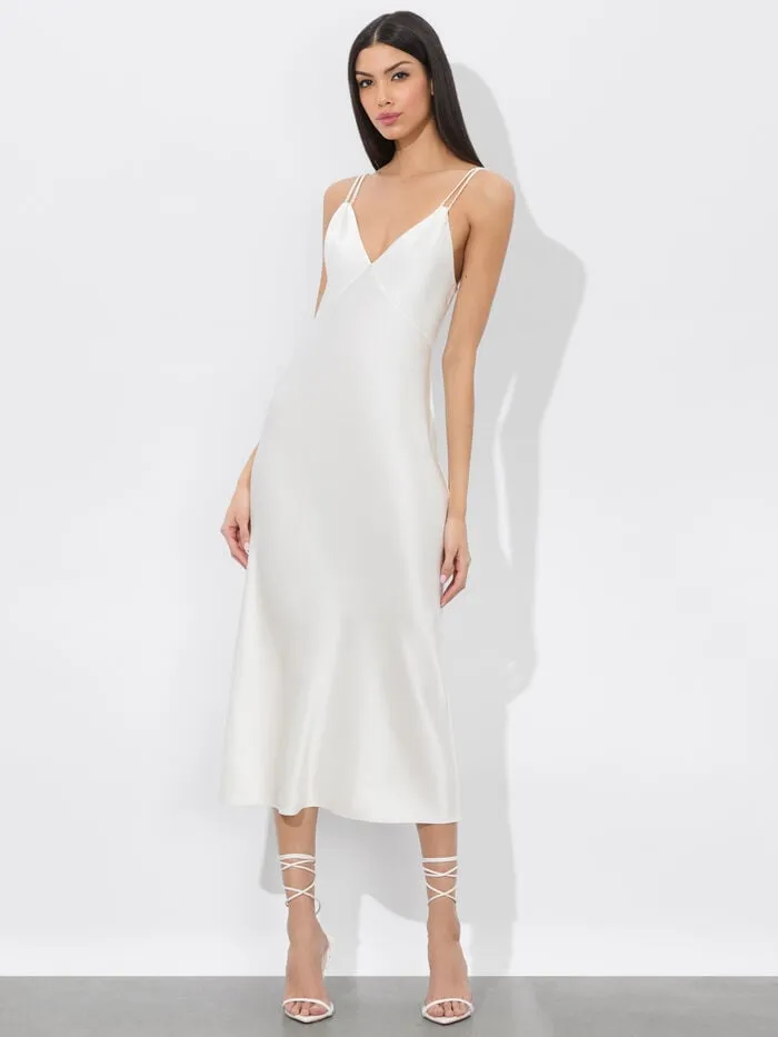Alice Olivia DRESSES WOMEN KIRO SLIP DRESS Off White