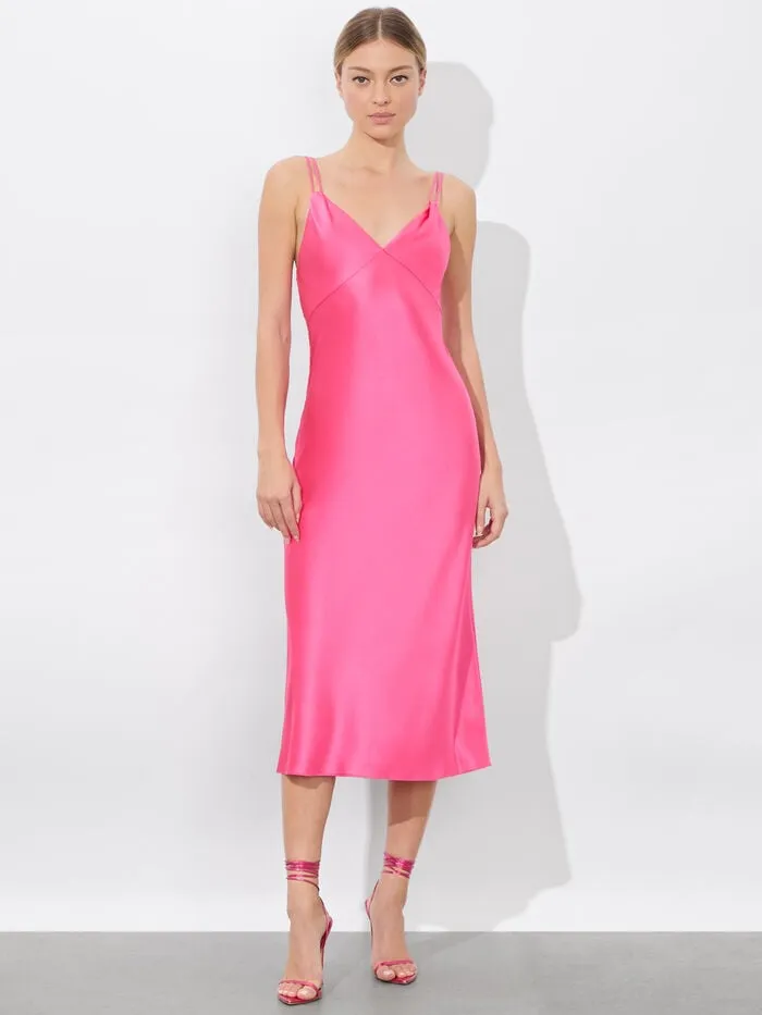 Alice Olivia DRESSES WOMEN KIRO SLIP DRESS Wild Pink