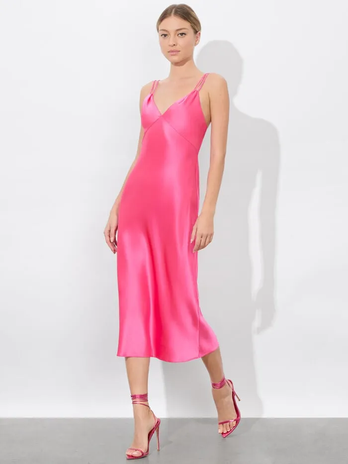 Alice Olivia DRESSES WOMEN KIRO SLIP DRESS Wild Pink