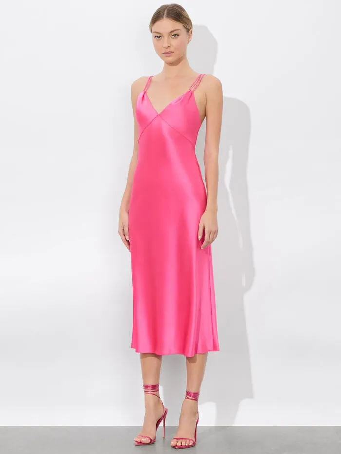 Alice Olivia DRESSES WOMEN KIRO SLIP DRESS Wild Pink