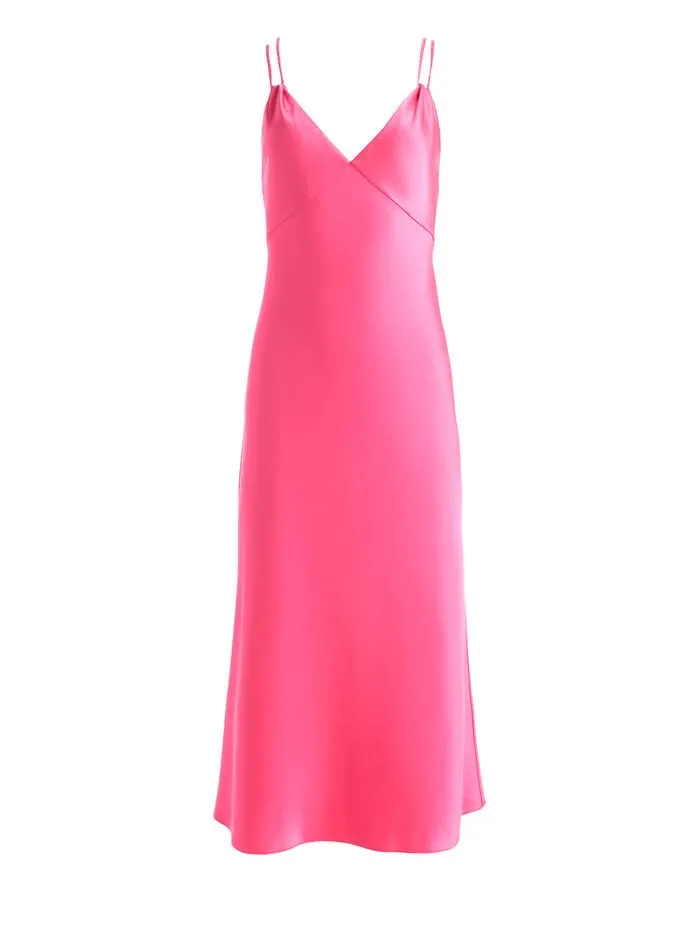 Alice Olivia DRESSES WOMEN KIRO SLIP DRESS Wild Pink