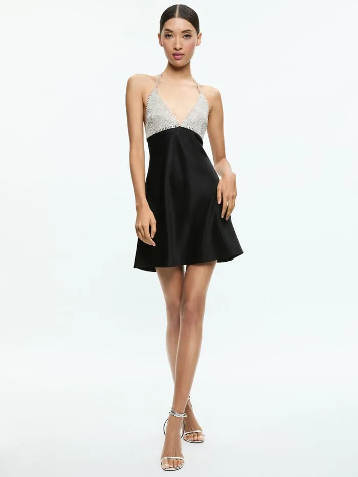 Alice Olivia DRESSES WOMEN LUELLA MINI DRESS Black
