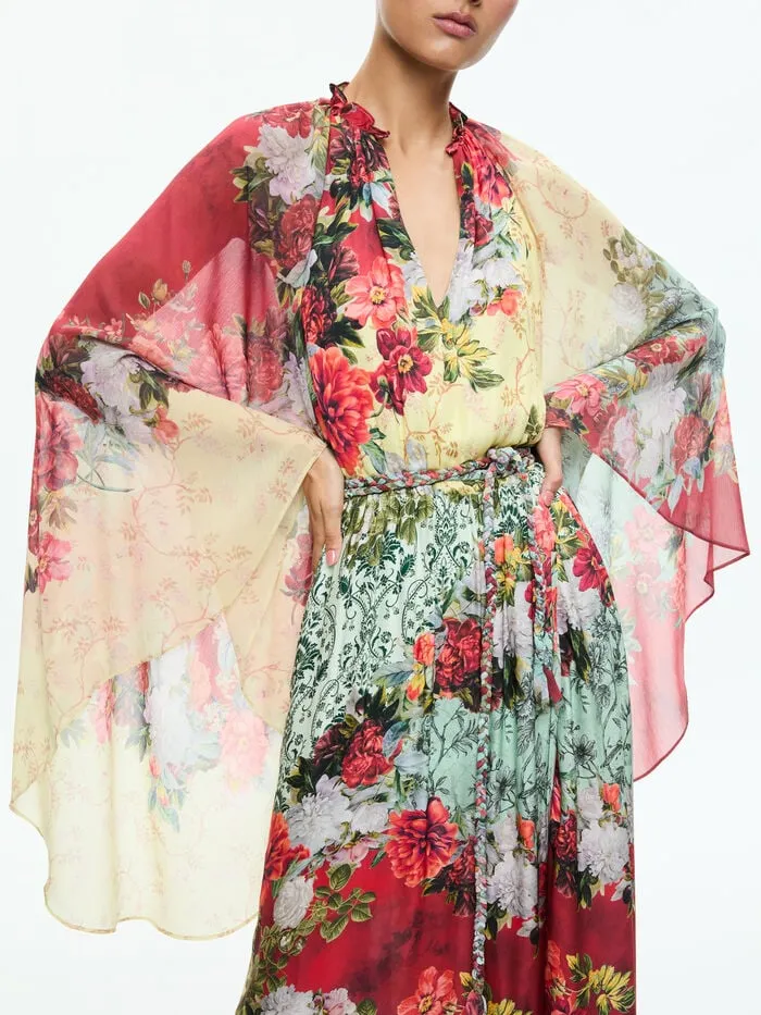 Alice Olivia DRESSES WOMEN MALINDA MAXI DRESS WITH SLIT Oakley