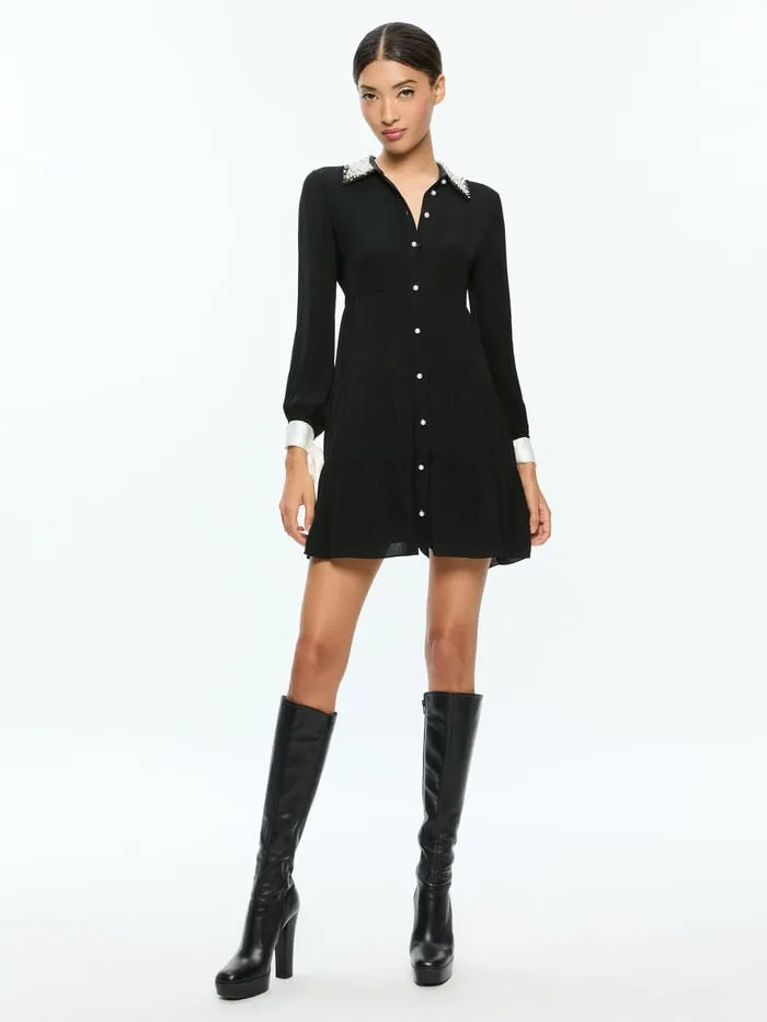 Alice Olivia DRESSES WOMEN MEEKO MINI DRESS Black