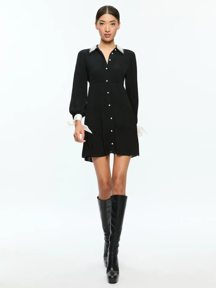Alice Olivia DRESSES WOMEN MEEKO MINI DRESS Black