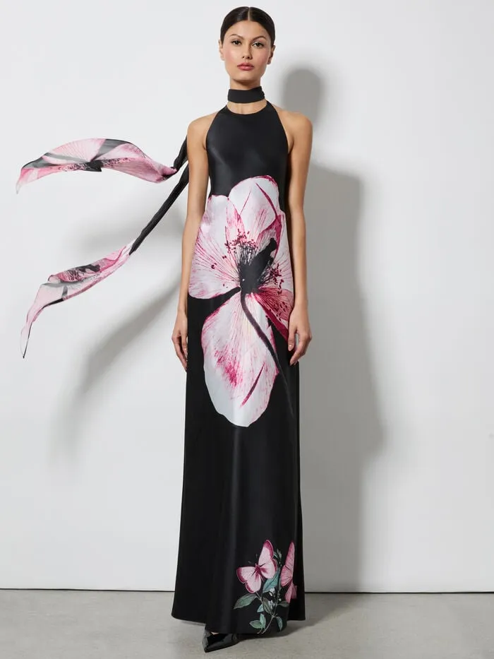 Alice Olivia DRESSES WOMEN MONTANA TIE BACK GOWN Luna Floral