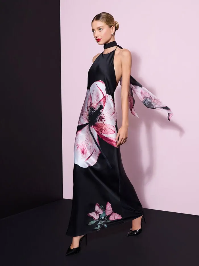 Alice Olivia DRESSES WOMEN MONTANA TIE BACK GOWN Luna Floral