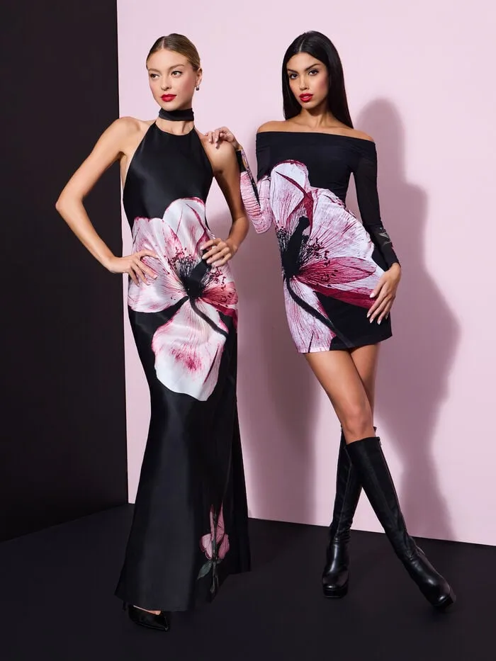 Alice Olivia DRESSES WOMEN MONTANA TIE BACK GOWN Luna Floral