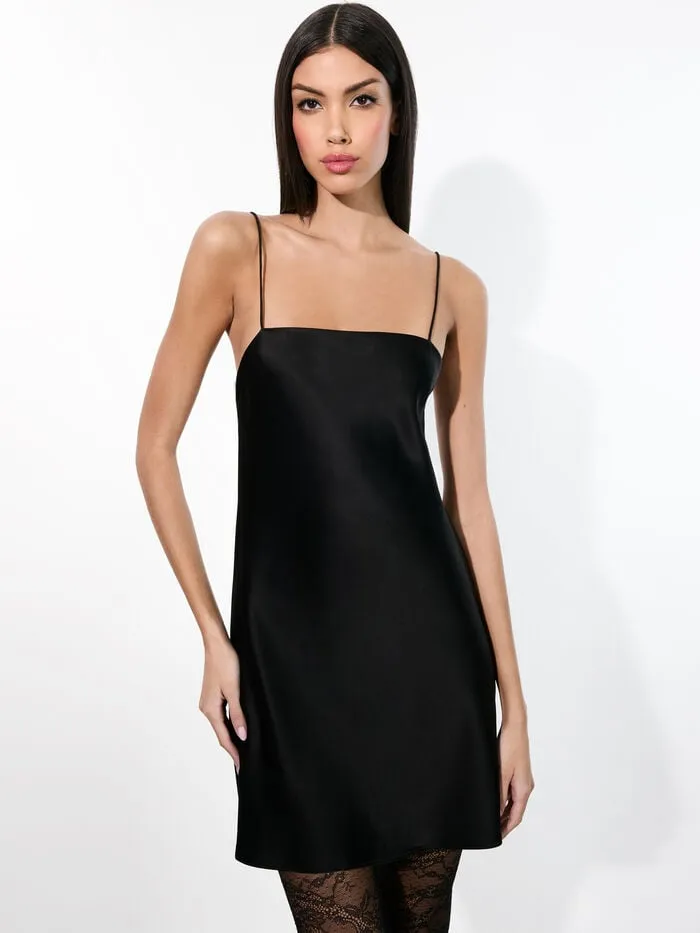 Alice Olivia DRESSES WOMEN NOELIE COWL BACK DRESS Blackandoff White