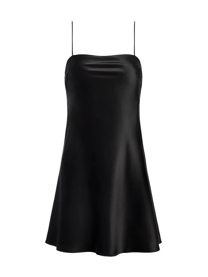 Alice Olivia DRESSES WOMEN NOELIE COWL BACK DRESS Blackandoff White