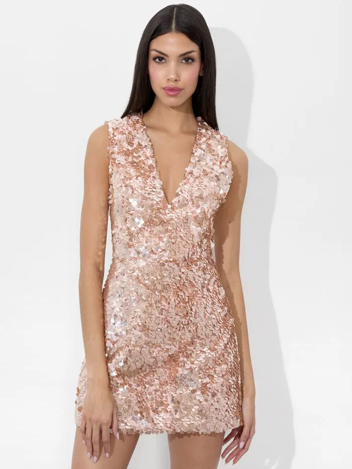 Alice Olivia DRESSES WOMEN PACEY MINI DRESS Pearl Blush
