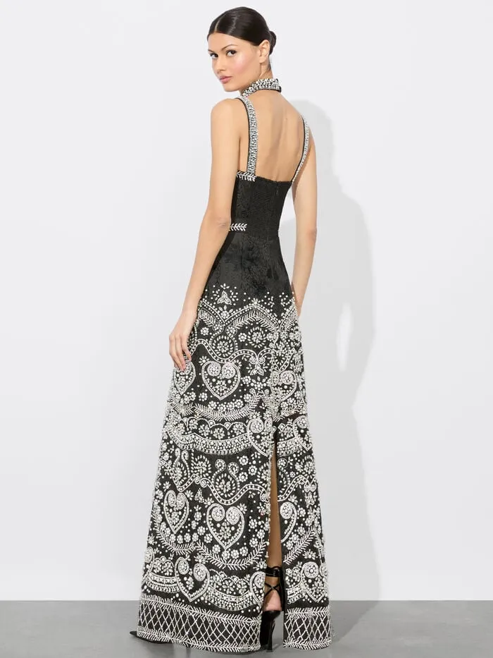 Alice Olivia DRESSES WOMEN PAIGE MAXI GOWN Blackandmulti
