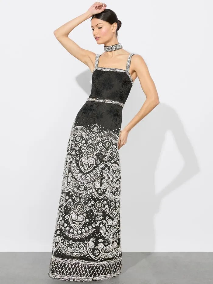 Alice Olivia DRESSES WOMEN PAIGE MAXI GOWN Blackandmulti