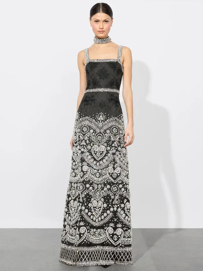 Alice Olivia DRESSES WOMEN PAIGE MAXI GOWN Blackandmulti