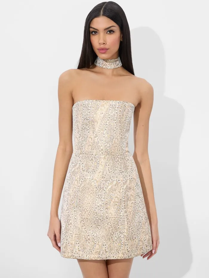Alice Olivia DRESSES WOMEN PAIGE MINI DRESS Champagne