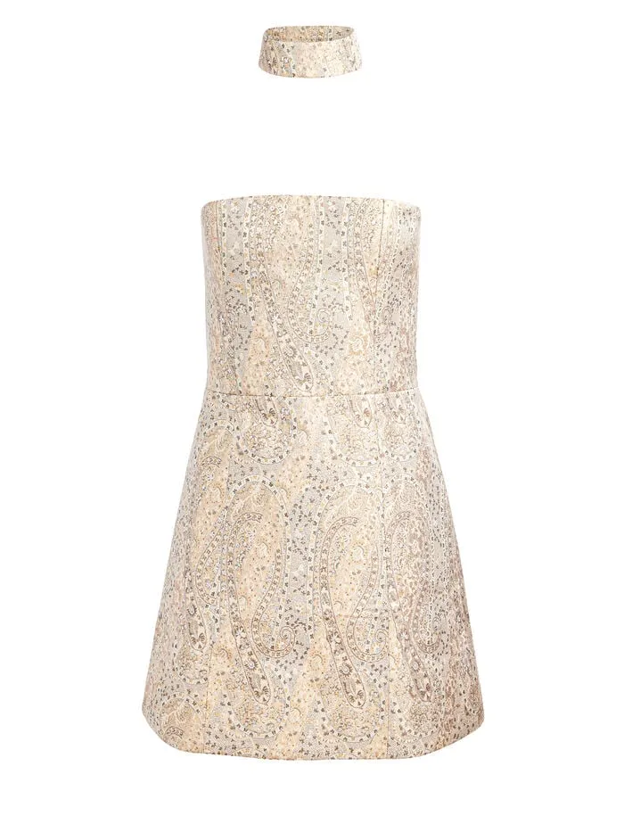 Alice Olivia DRESSES WOMEN PAIGE MINI DRESS Champagne