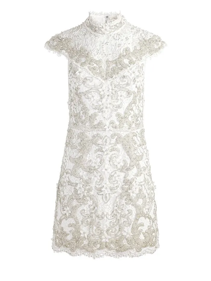 Alice Olivia DRESSES WOMEN PRIA MINI GOWN Off White