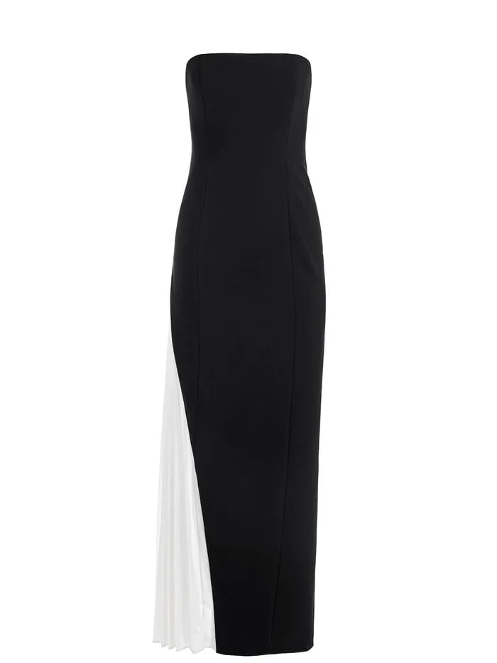 Alice Olivia DRESSES WOMEN RETHA MAXI DRESS Blackandoff White
