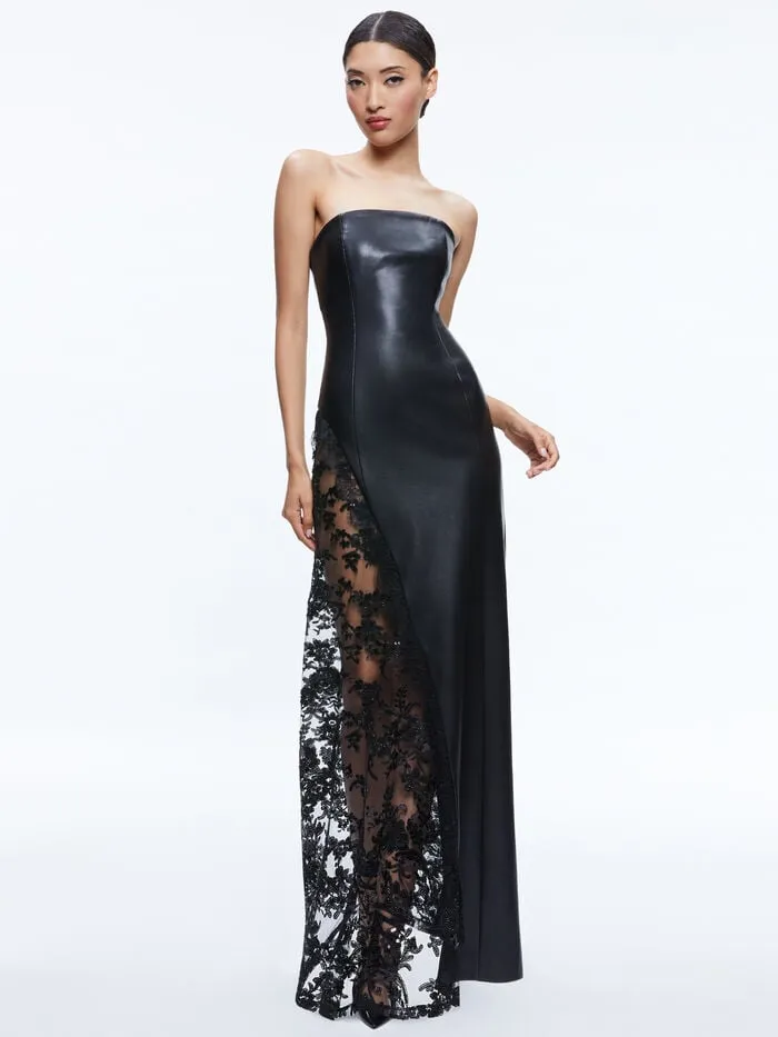 Alice Olivia DRESSES WOMEN RETHA VEGAN GOWN Black