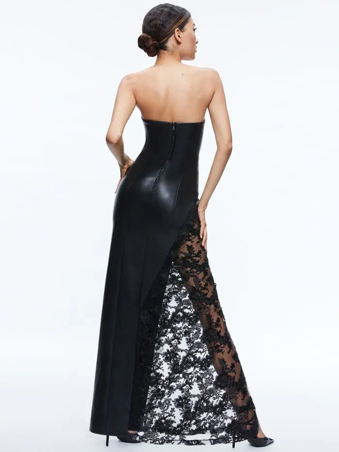 Alice Olivia DRESSES WOMEN RETHA VEGAN GOWN Black