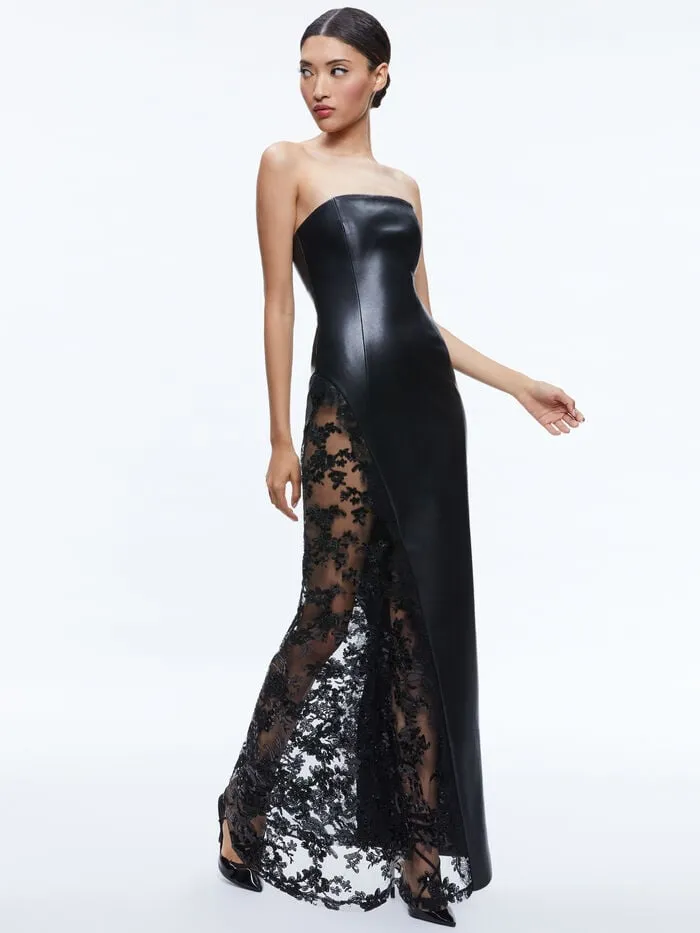 Alice Olivia DRESSES WOMEN RETHA VEGAN GOWN Black