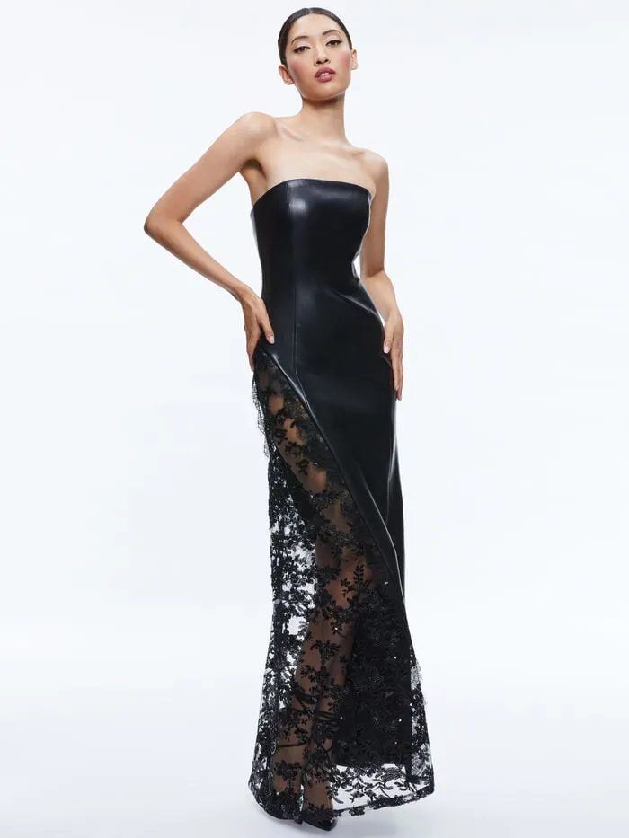 Alice Olivia DRESSES WOMEN RETHA VEGAN GOWN Black