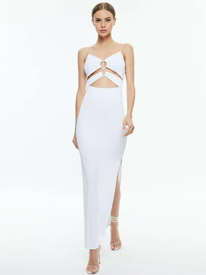 Alice Olivia DRESSES WOMEN SALEM STRAPPY MAXI DRESS Off White