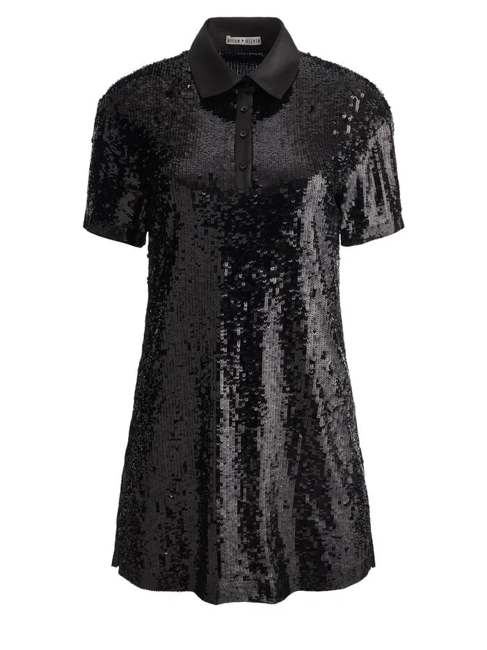 Alice Olivia DRESSES WOMEN TREVA POLO DRESS Black