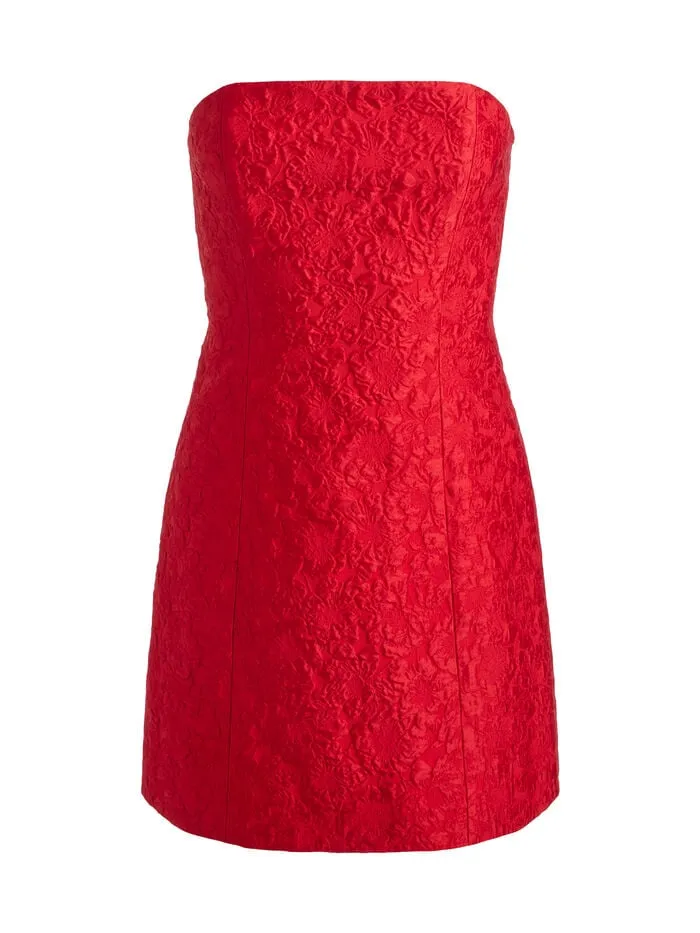 Alice Olivia DRESSES WOMEN VELIA MINI DRESS Perfect Ruby