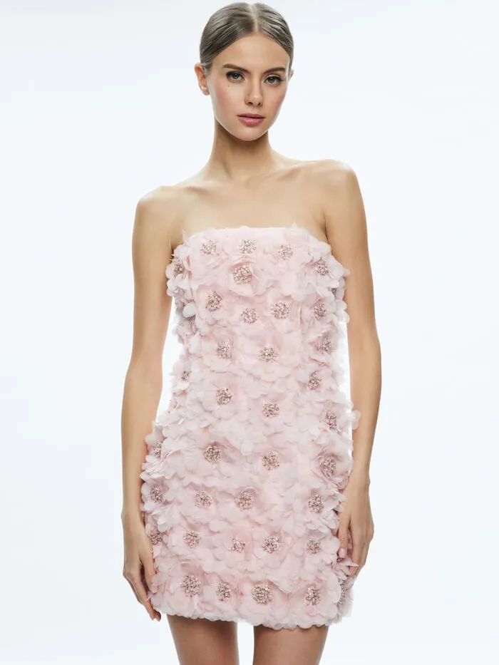 Alice Olivia DRESSES WOMEN VELIA MINI DRESS Pink Lace