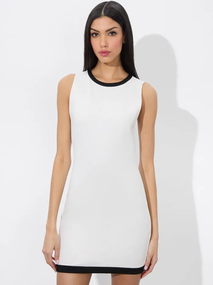 Alice Olivia DRESSES WOMEN WYNELL DRESS Off Whiteandblack