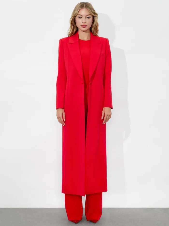 Alice Olivia JACKETS COATS WOMEN COLLEY LONG BLAZER Bright Ruby