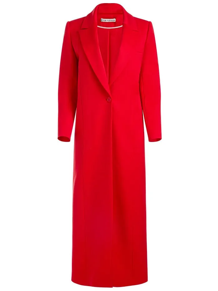 Alice Olivia JACKETS COATS WOMEN COLLEY LONG BLAZER Bright Ruby