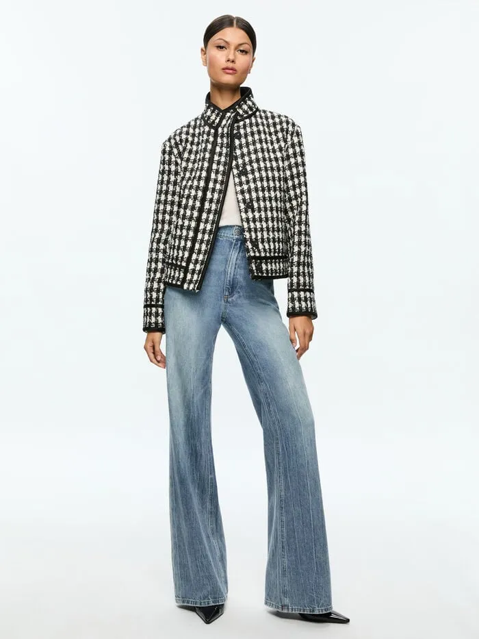 Alice Olivia JACKETS COATS WOMEN CORWIN JACKET Blackandwhite