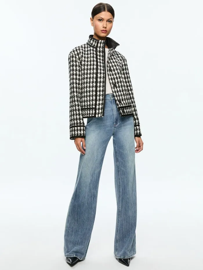Alice Olivia JACKETS COATS WOMEN CORWIN JACKET Blackandwhite