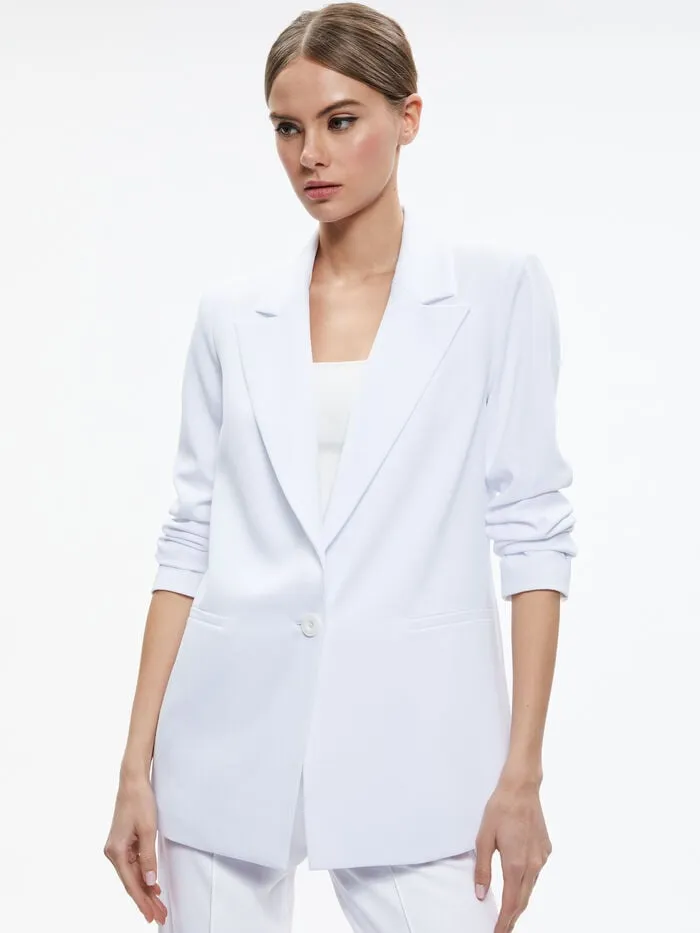 Alice Olivia JACKETS COATS WOMEN DENNY BOYFRIEND BLAZER White