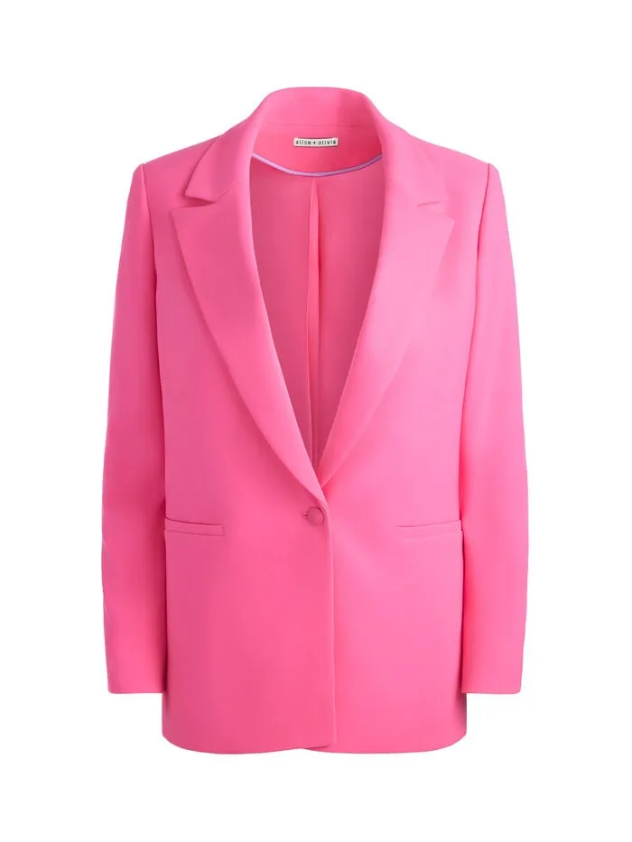 Alice Olivia JACKETS COATS WOMEN DENNY BOYFRIEND BLAZER Wild Pink