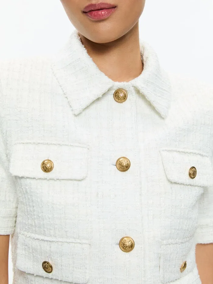 Alice Olivia JACKETS COATS WOMEN ELLE JACKET Off White