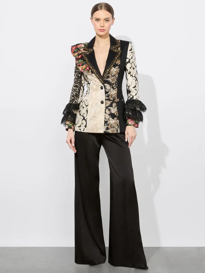 Alice Olivia JACKETS COATS WOMEN FAIE MIXED MEDIA BLAZER Multi