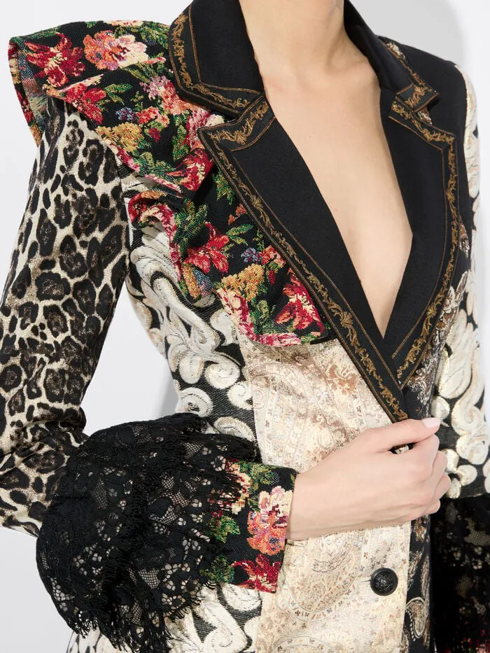 Alice Olivia JACKETS COATS WOMEN FAIE MIXED MEDIA BLAZER Multi
