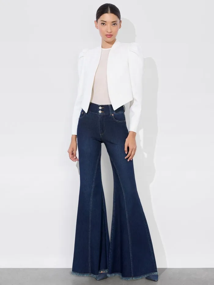 Alice Olivia JACKETS COATS WOMEN HARVEY PUFF SLEEVE JACKET Off White