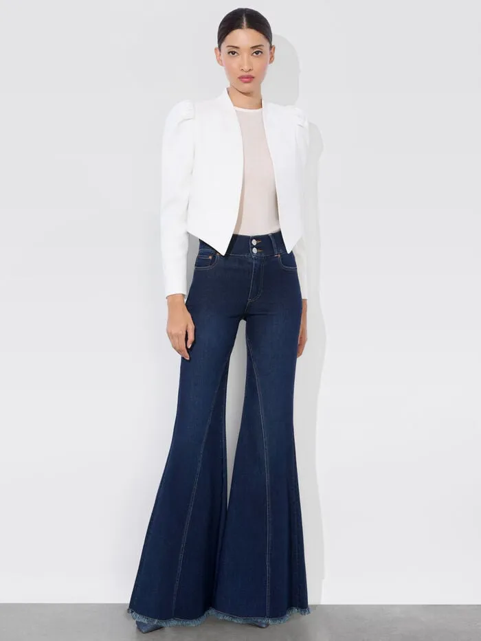 Alice Olivia JACKETS COATS WOMEN HARVEY PUFF SLEEVE JACKET Off White