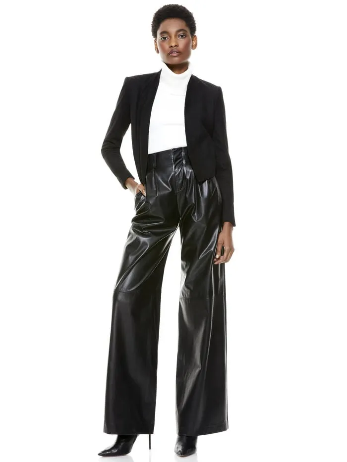 Alice Olivia JACKETS COATS WOMEN HARVEY SUEDE JACKET Black
