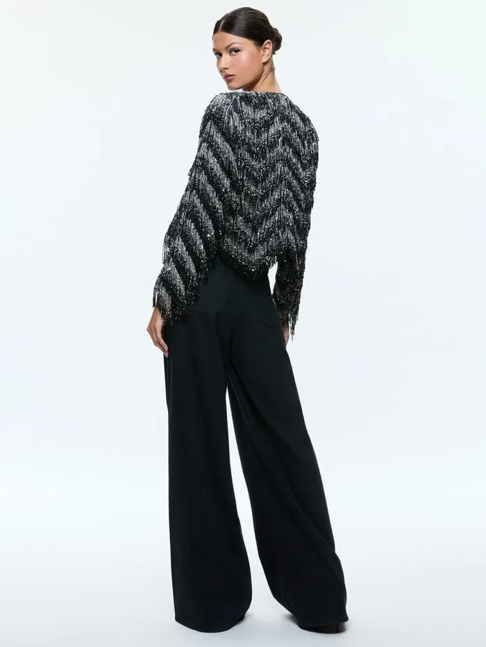 Alice Olivia JACKETS COATS WOMEN KIDMAN JACKET Blackandsilver