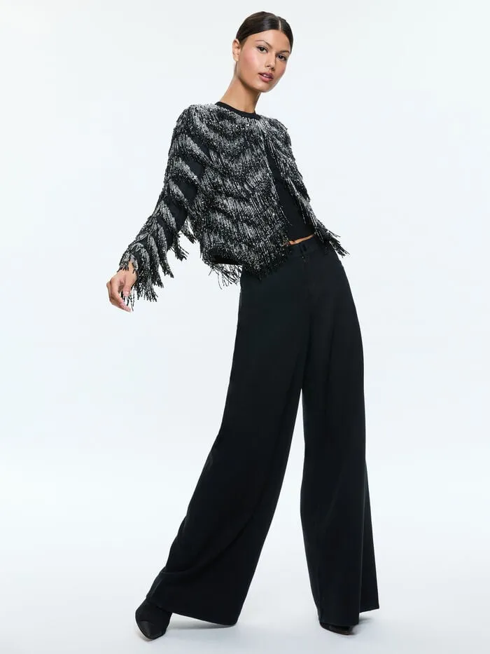 Alice Olivia JACKETS COATS WOMEN KIDMAN JACKET Blackandsilver