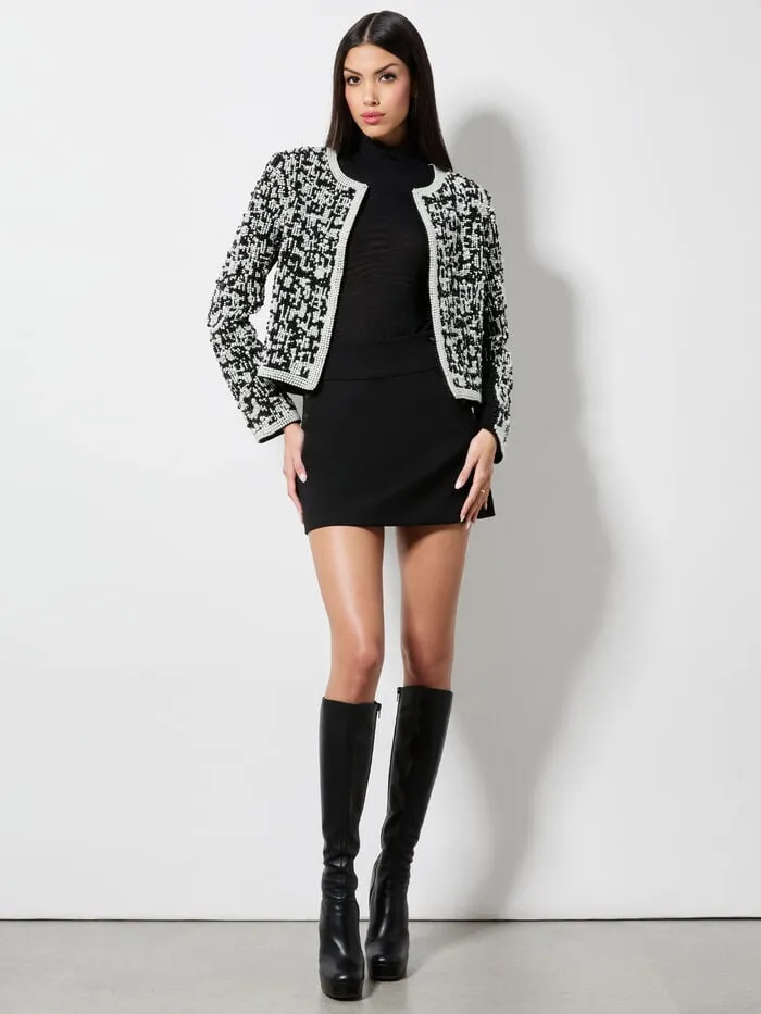 Alice Olivia JACKETS COATS WOMEN KIDMAN JACKET Blackandwhite