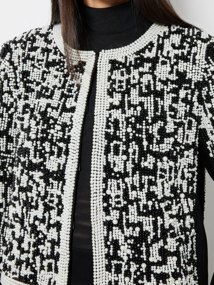 Alice Olivia JACKETS COATS WOMEN KIDMAN JACKET Blackandwhite