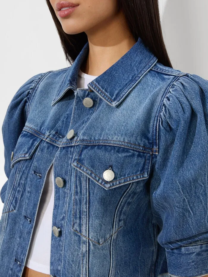 Alice Olivia JACKETS COATS WOMEN LANA DENIM JACKET Brooklyn Blue