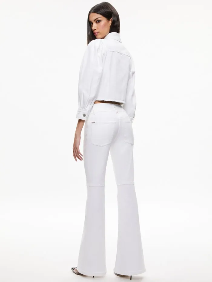 Alice Olivia JACKETS COATS WOMEN LANA DENIM JACKET White