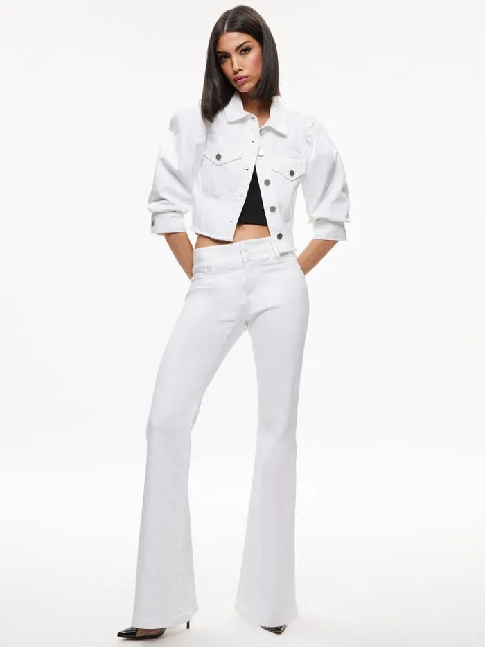 Alice Olivia JACKETS COATS WOMEN LANA DENIM JACKET White